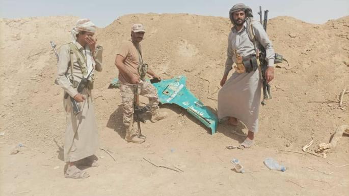 إسقاط طائرة مسيّرة للحوثيين في شبوة وإصابة جندي