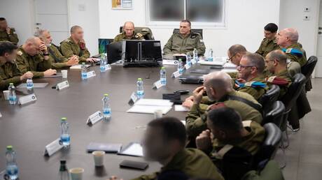 Débat sur la déclaration du chef d'état-major israélien