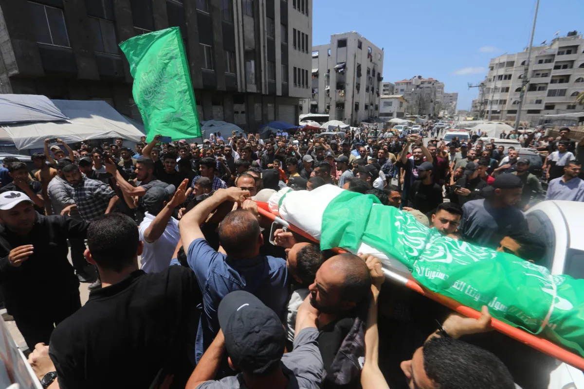Enterrement du chef des brigades al-Qassam à Gaza