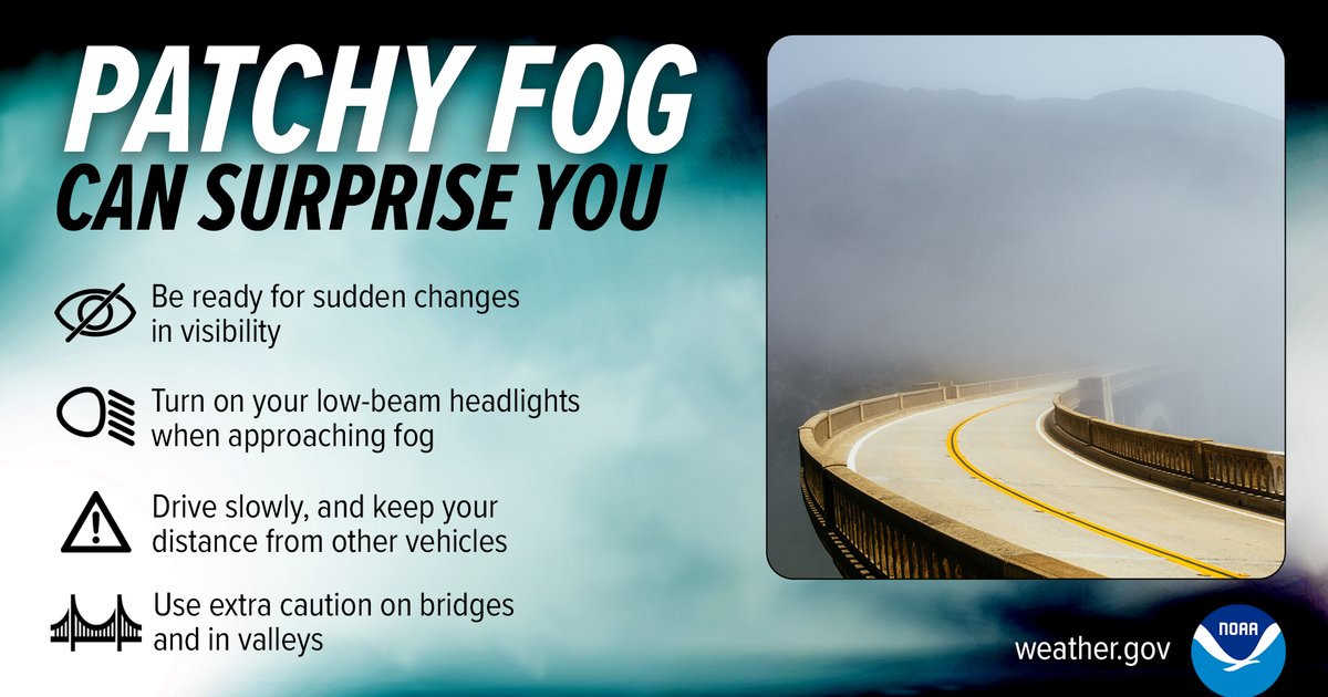 Erwartete Regenfälle und Nebelwarnungen im Land