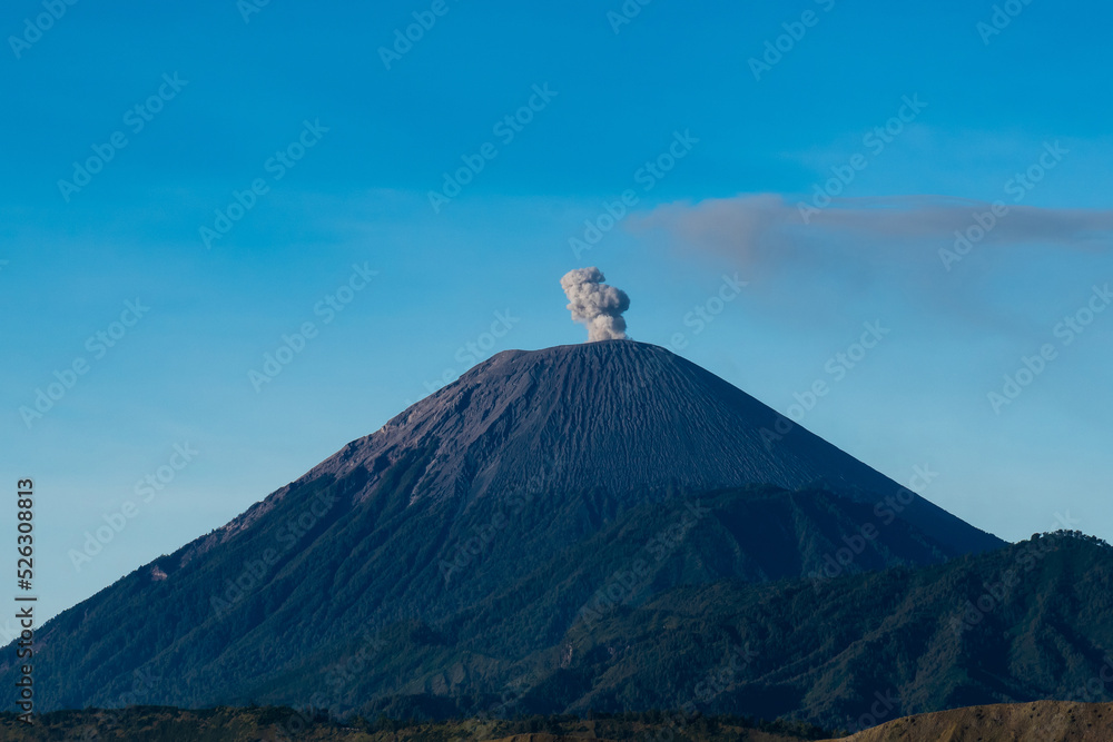 Eruption of Gunung Semeru Volcano in Indonesia