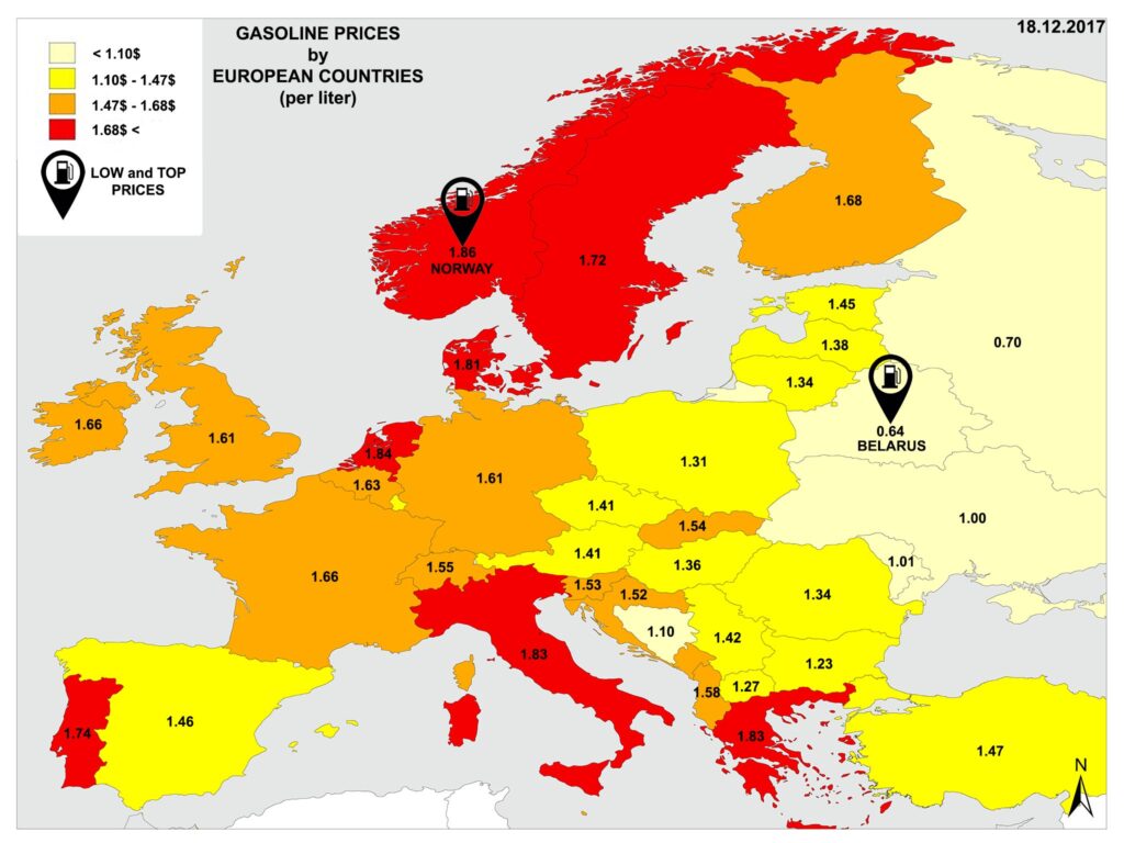 Fuel Prices in Europe Rise Above €2 per Liter