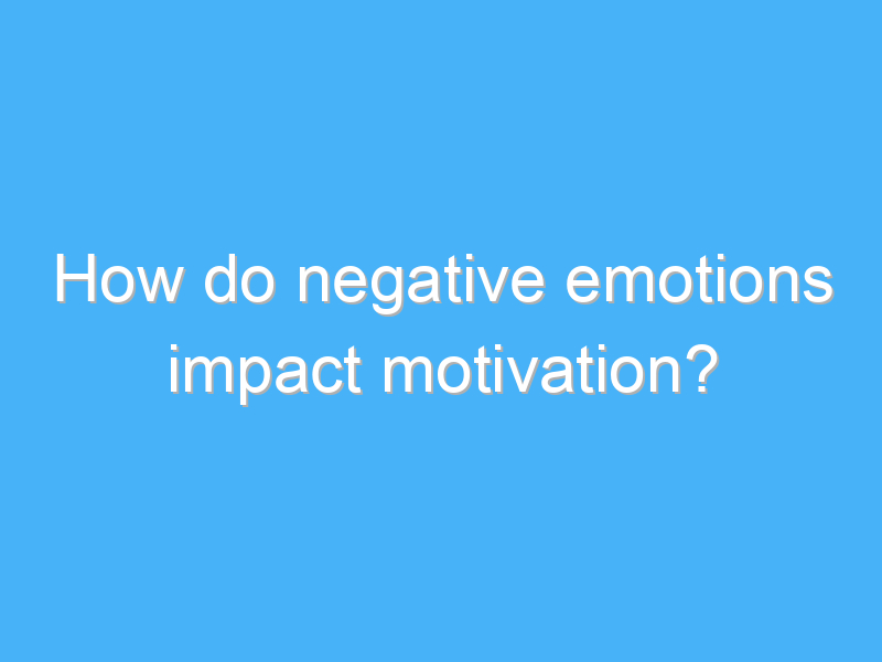 Negative Thinking's Impact on Exercise Motivation
