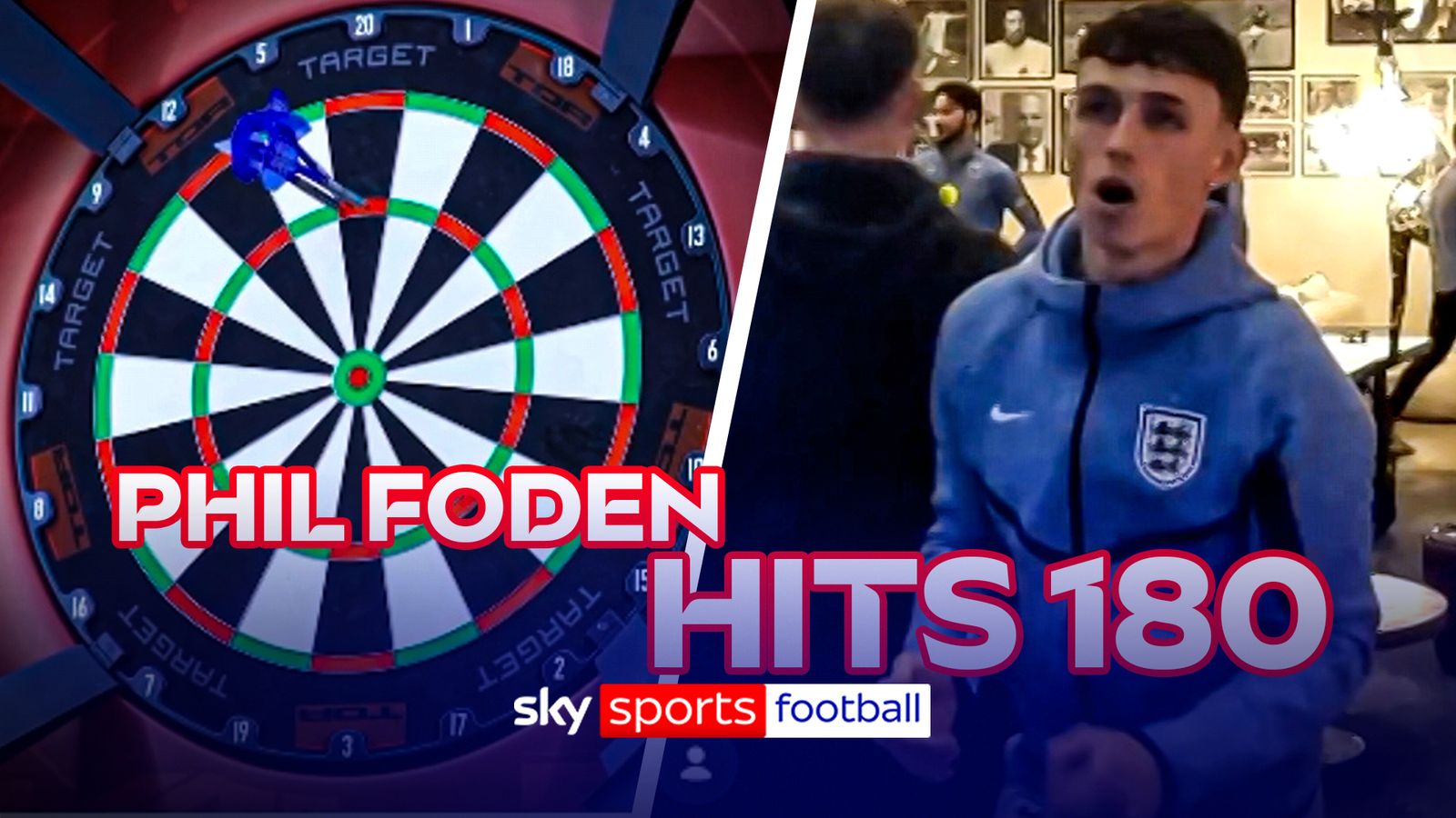 Foden begeistert mit Darts-Wurf und Teamgeist