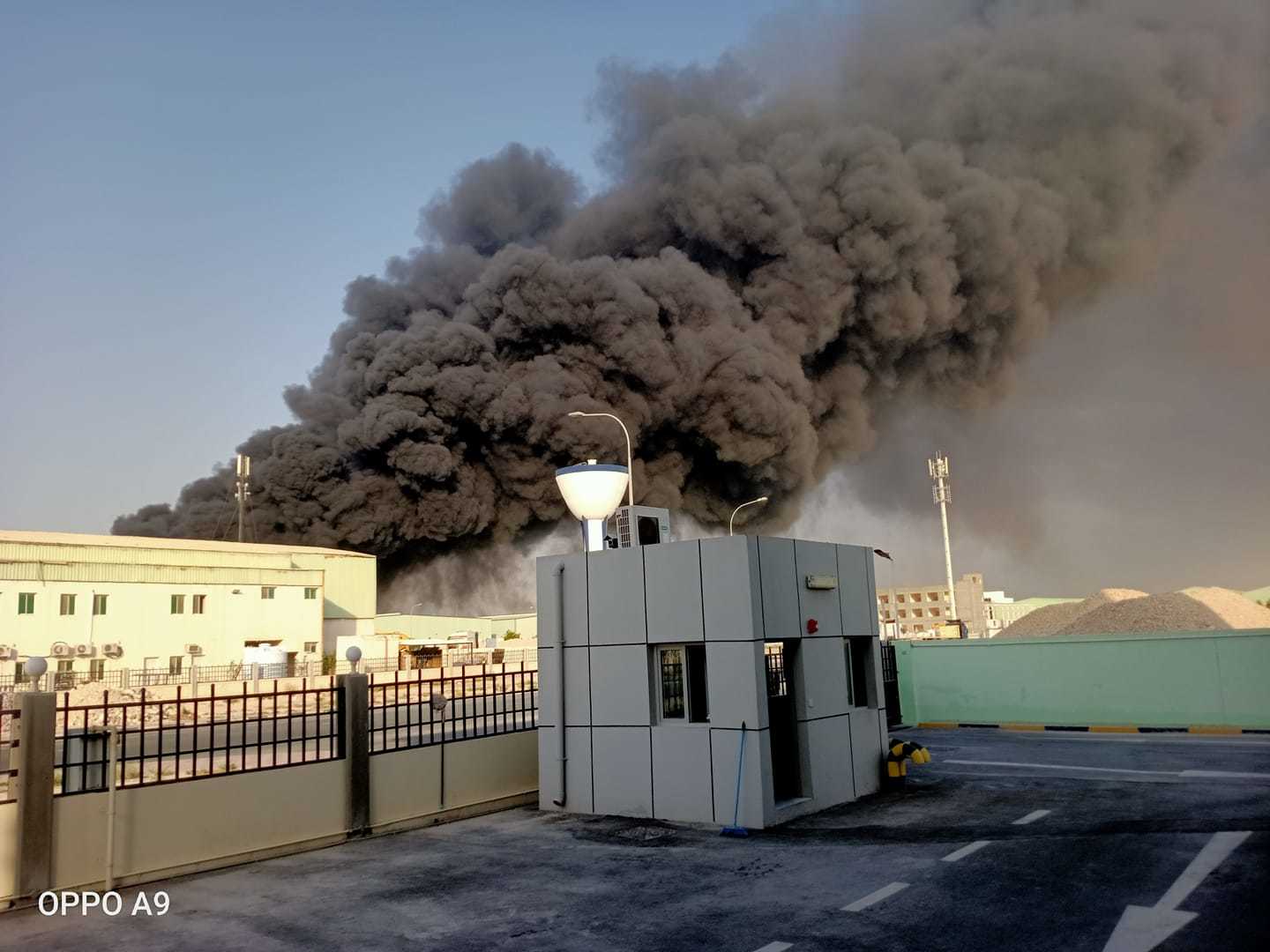 Control Fire in Garage at Industrial Area in Qatar
