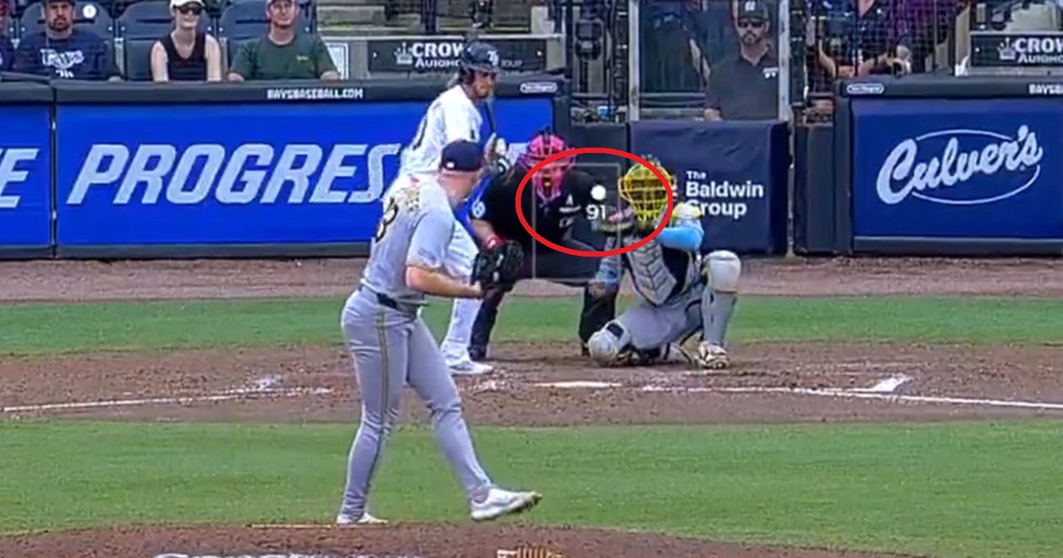 Fehlerhafte Schiedsrichterentscheidung im Spiel Brewers gegen Rays