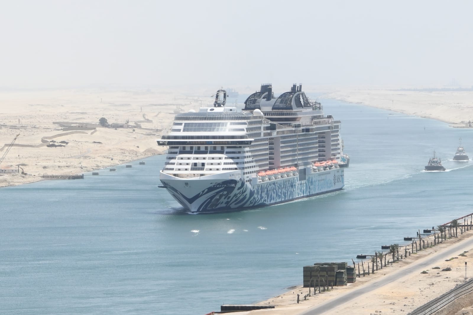 MSC EURIBIA überquert den Suezkanal auf ihrer Jungfernfahrt