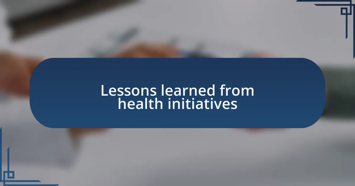 تطورات محلية جديدة: التعليم والصحة في مقدمة الأولويات