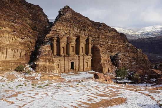 Schneefall in Jordanien fördert den Wintertourismus