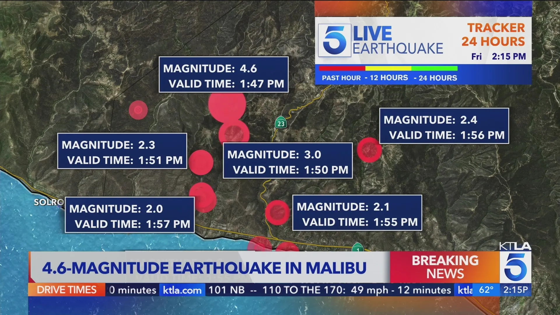 Séisme de 4,6 degrés au nord de la Californie