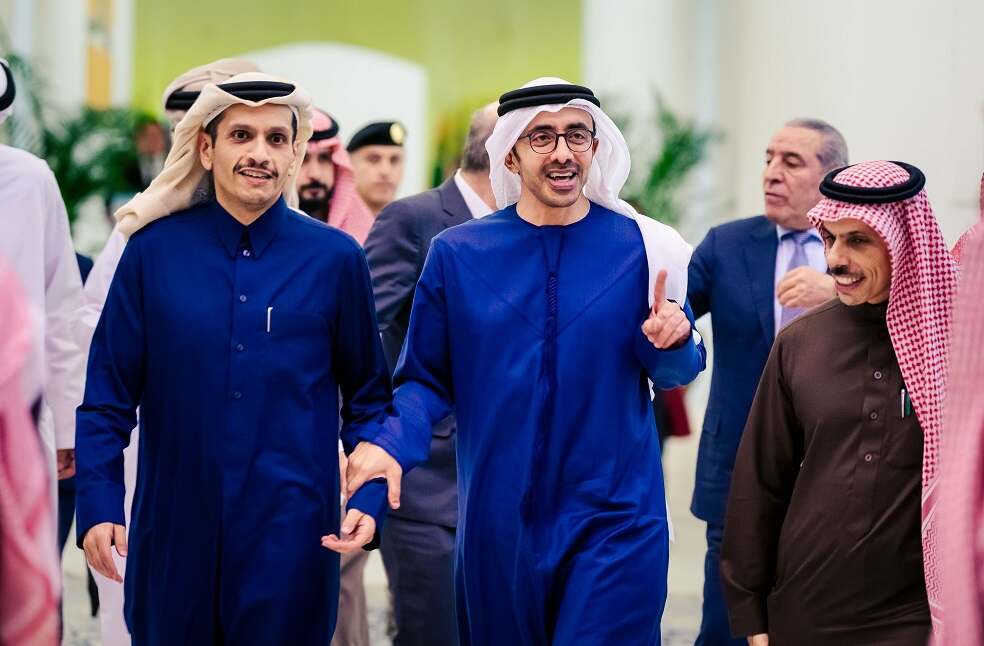 لقاء عبدالله بن زايد ونائب رئيس وزراء بولندا