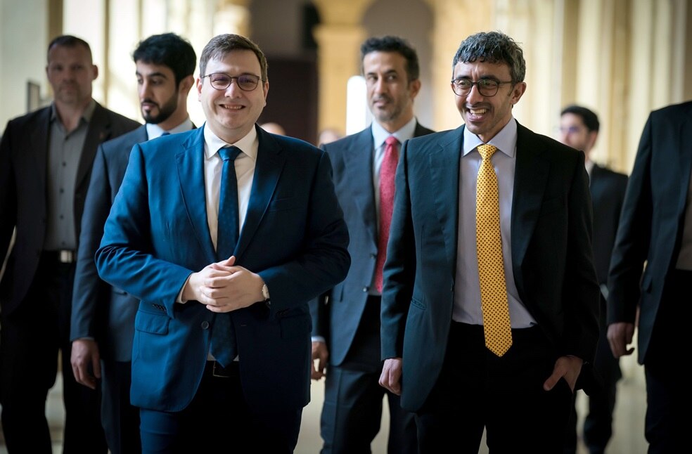 استقبال عبدالله بن زايد لمفتي الديار المصرية