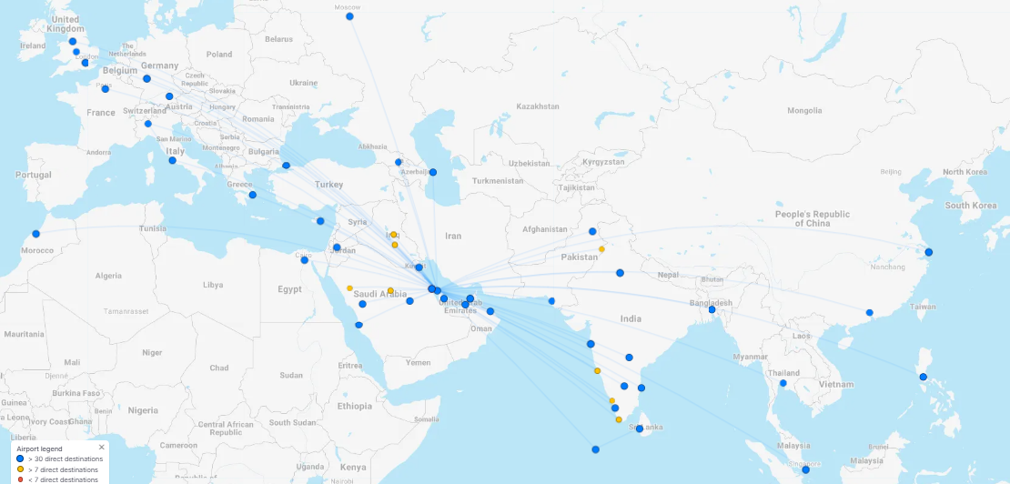توسيع طيران الخليج لوجهاتها إلى جنوب آسيا