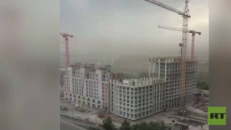 Powerful tornado and dust storm in Chelyabinsk
