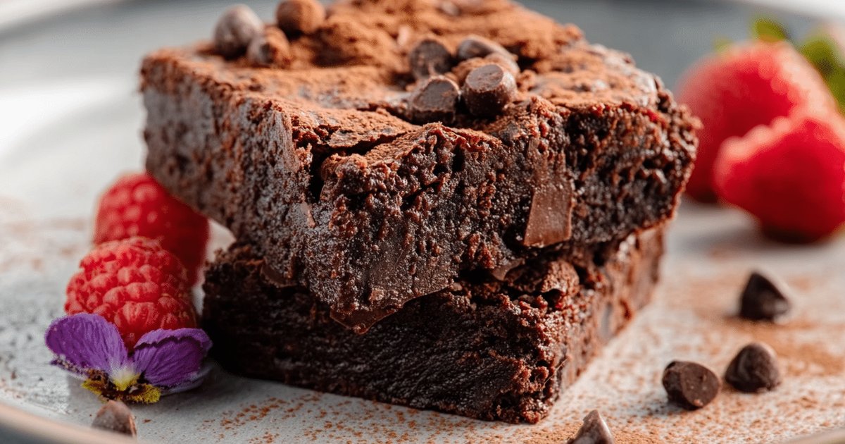 Brownies ohne Eier mit Vanilleeis zubereiten