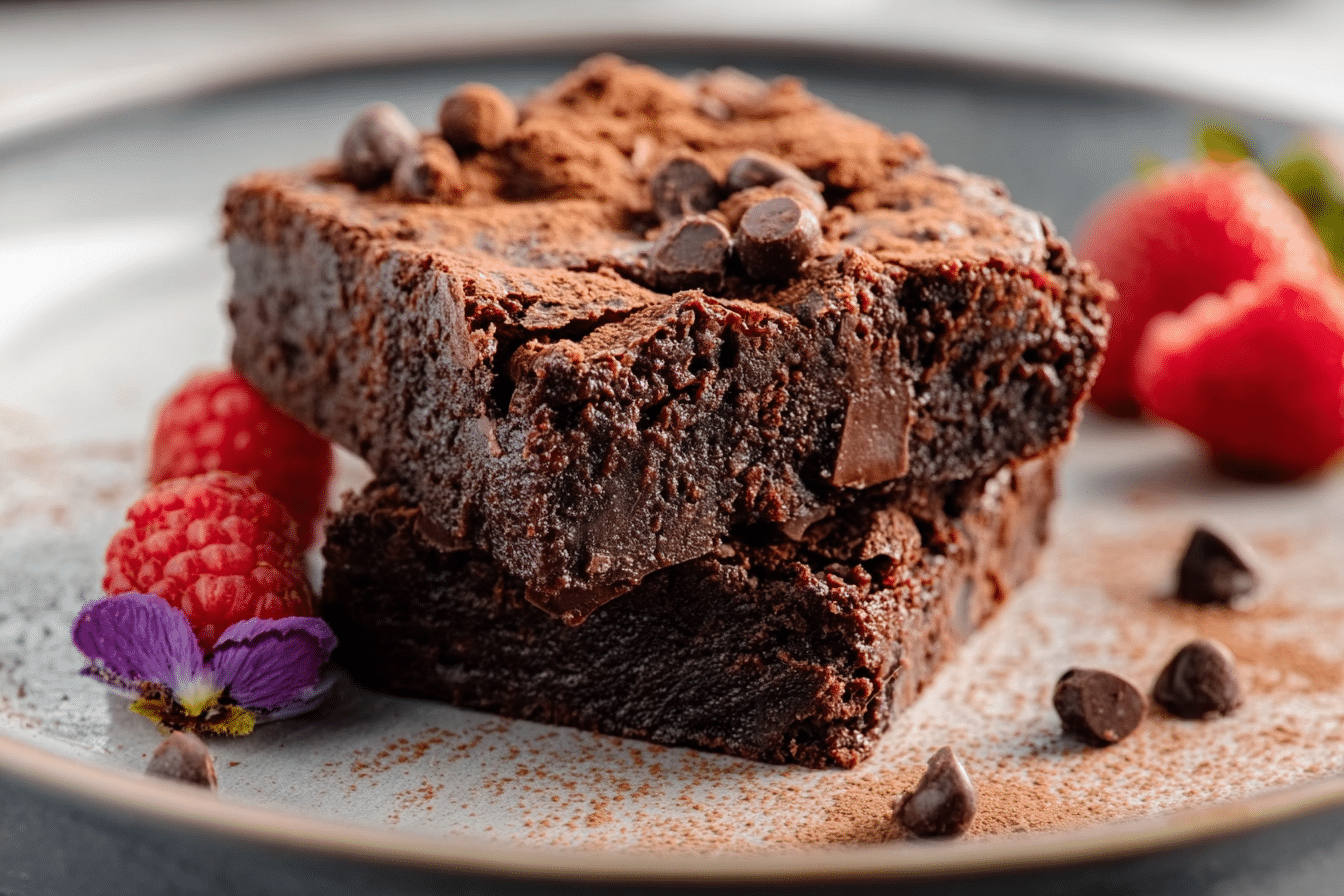 تحضير براونيز بدون بيض مع آيس كريم فانيليا