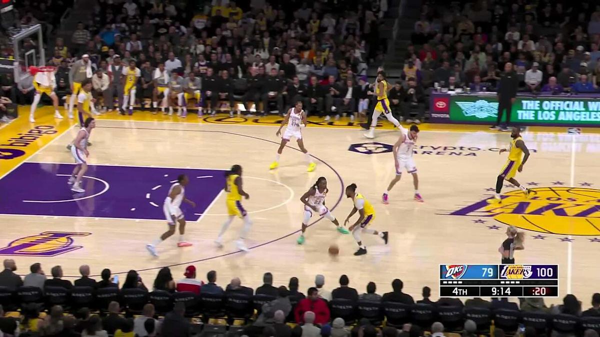 Victoire du Thunder sur les Lakers dans un match captivant