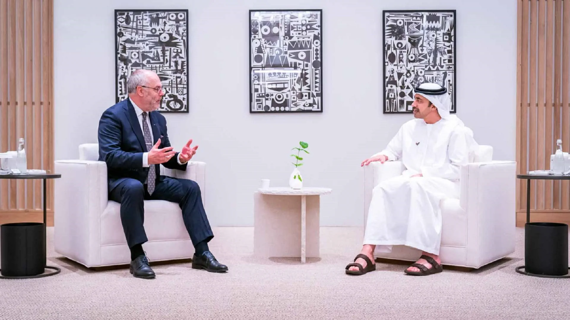 مباحثات بين عبدالله بن زايد ووزير خارجية إستونيا