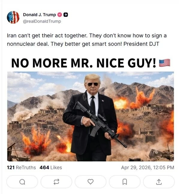 ترمب يهدد إيران: نهاية "الرجل اللطيف"