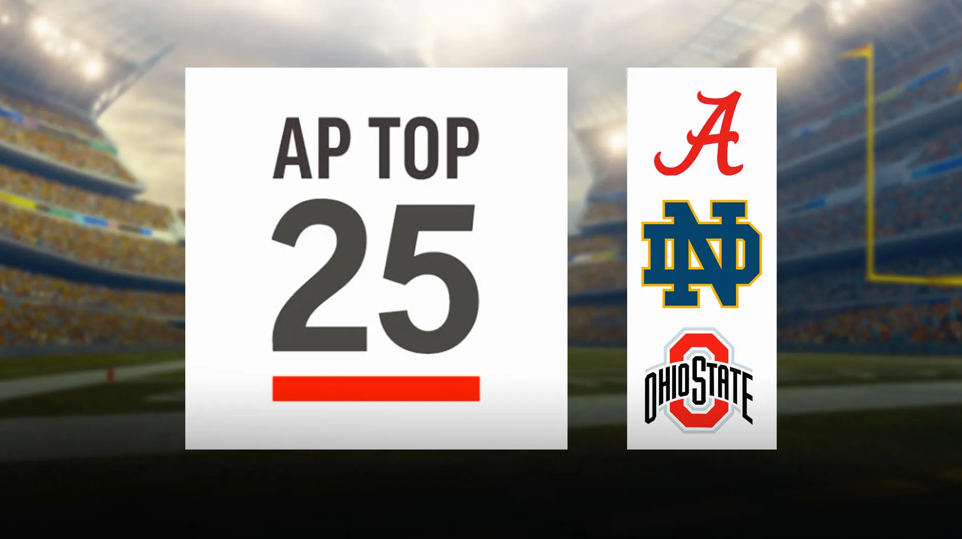 AP-Ranking der besten 25 College-Football-Teams