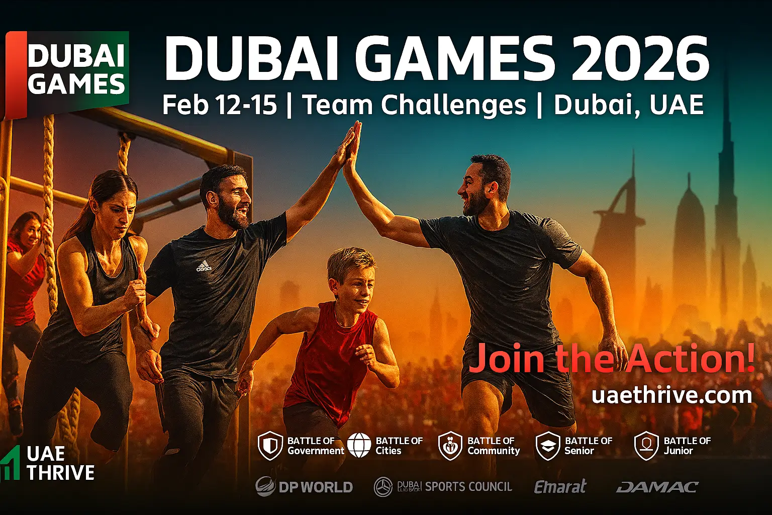 Les équipes d'Ajman brillent aux Jeux de Dubaï 2026