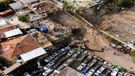 Destruction in Ashtauol from Iranian Rocket Attack