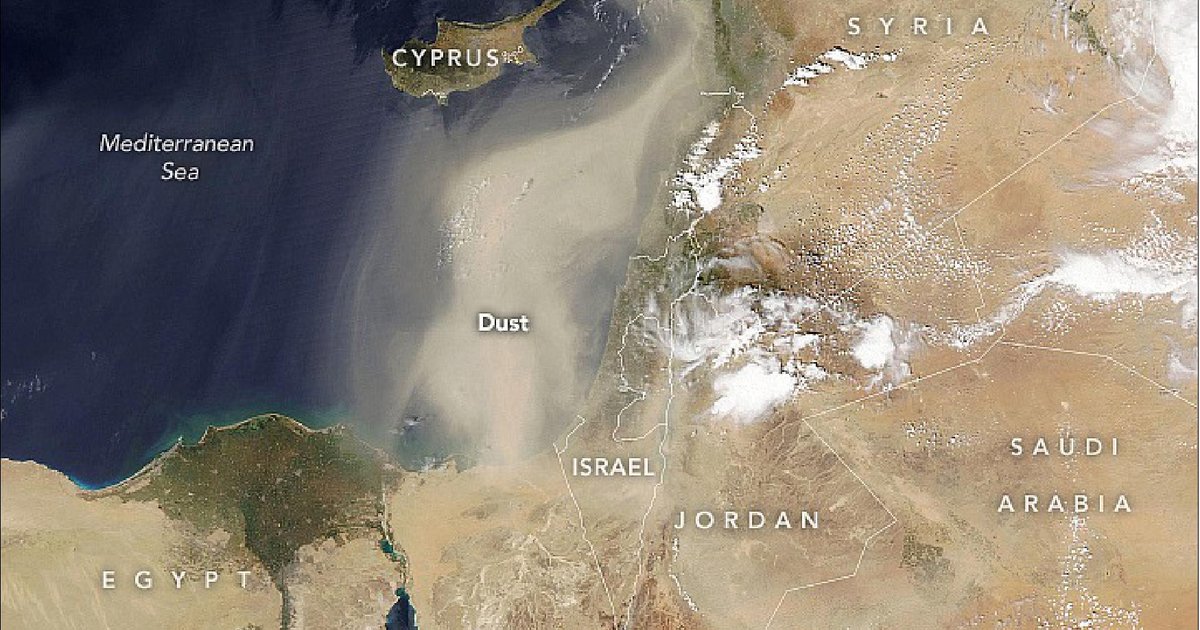 Red storms in the Mediterranean: causes and effects