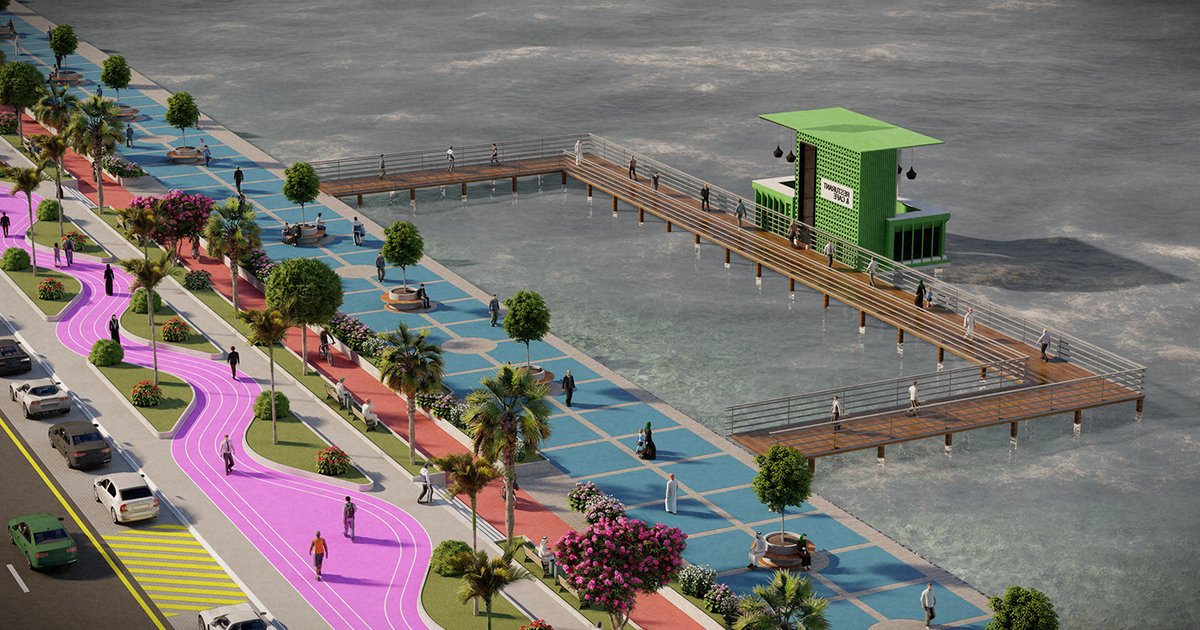 Le prince de Jazan inspecte le projet "Vi Walk"