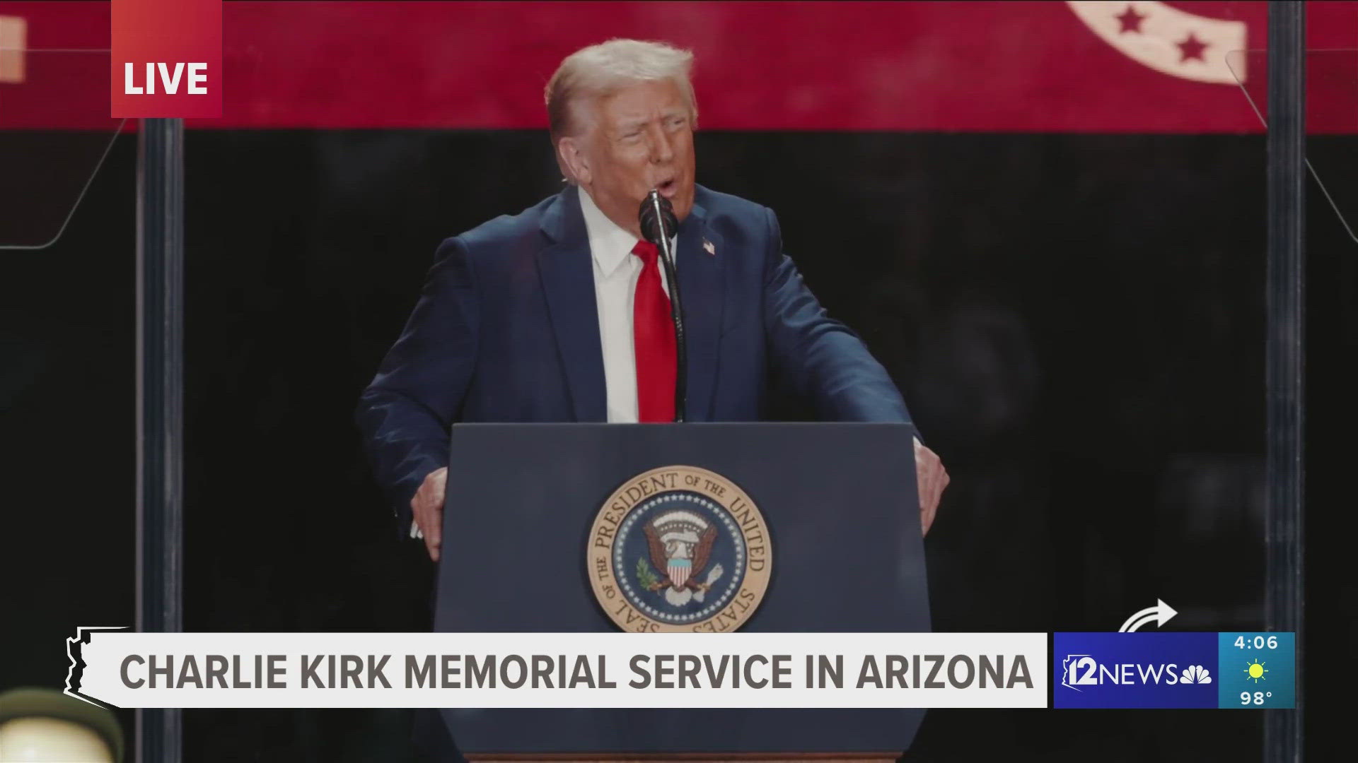 Trump Calls Kirk 'Martyr for American Freedom' at Memorial