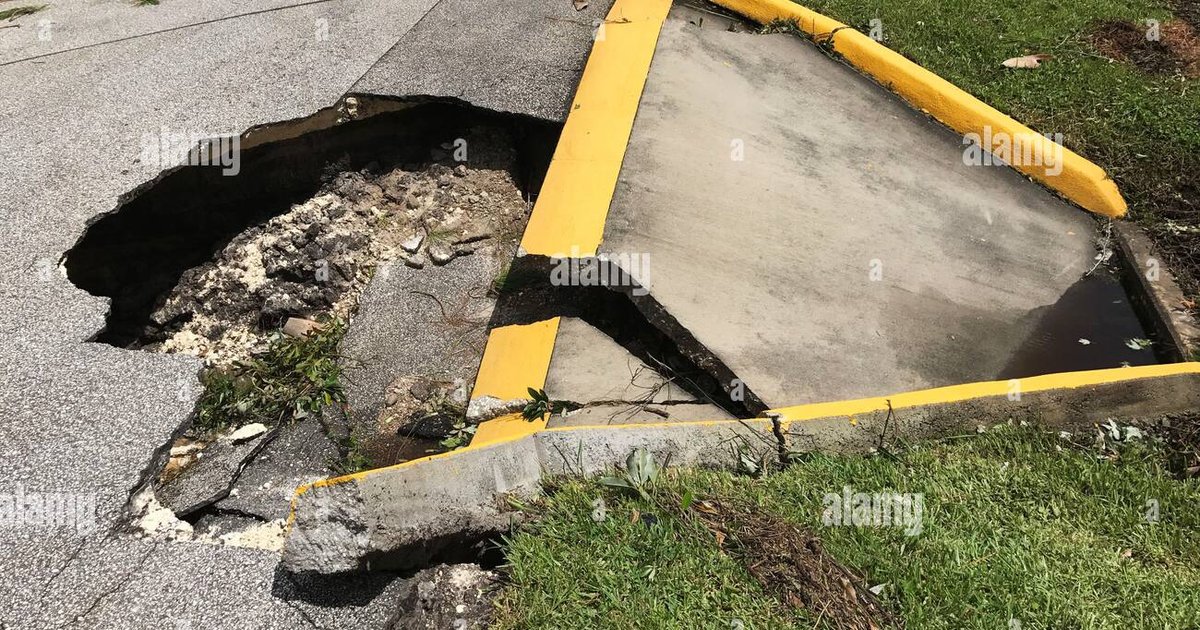 ジーザでの豪雨による地盤沈下の影響