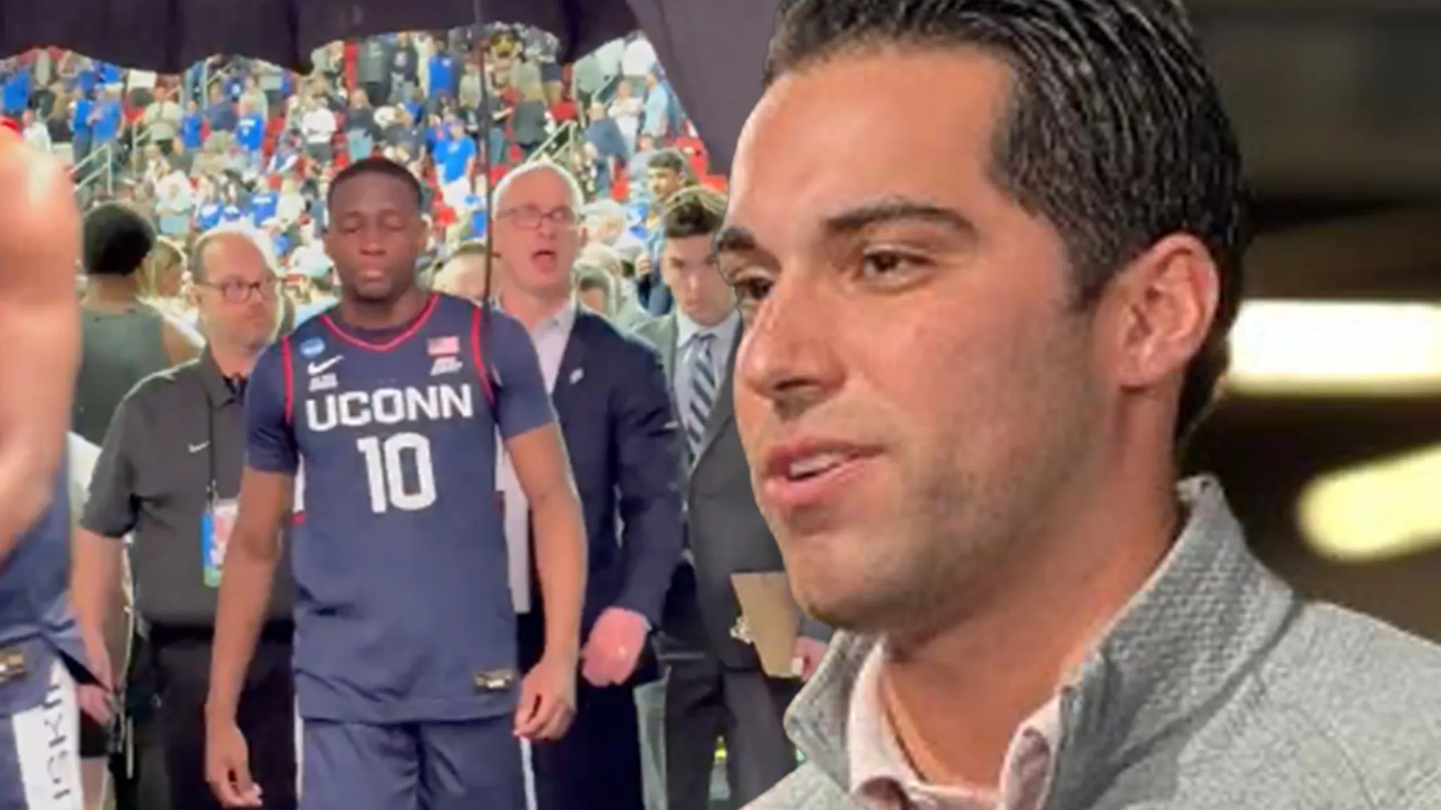 موقف طريف لمدرب جامعة كونتيكت في بطولة NCAA