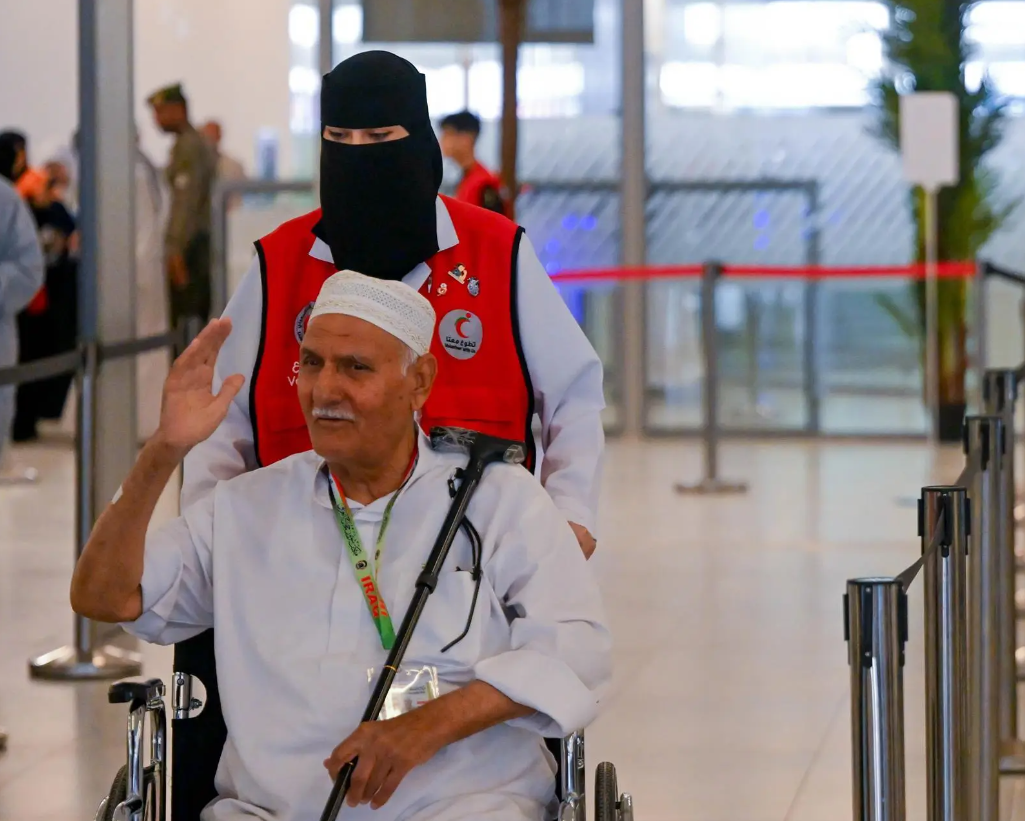 استقبال الحجاج العراقيين عبر منفذ جديدة عرعر