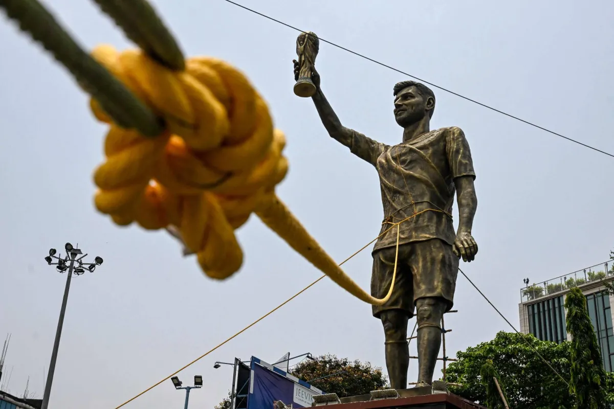 Entfernen der Messi-Statue in Indien wegen Sicherheitsbedenken