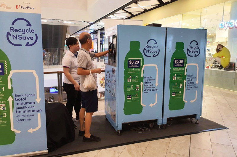 Recyclingprogramm für Getränkebehälter in Singapur