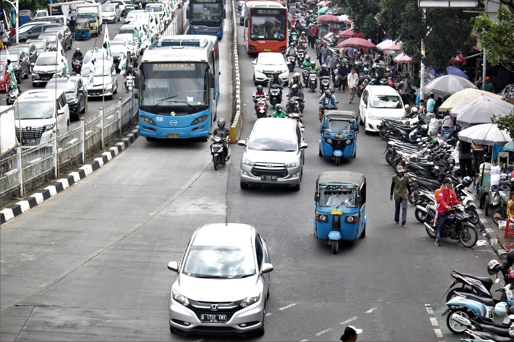 مخالفات مرورية في شمال جاكرتا 2026
