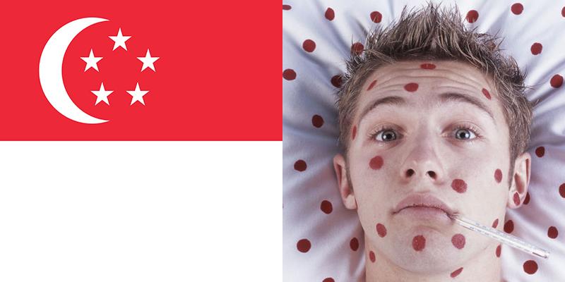 Registrierung neuer Masernfälle in Singapur