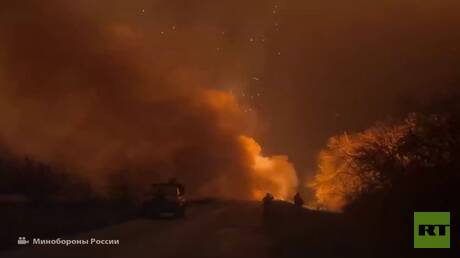 قصف روسي لمواقع أوكرانية باستخدام TOS-1A