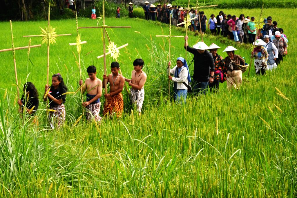 Karfreitag Feierlichkeiten in Magelang Indonesien