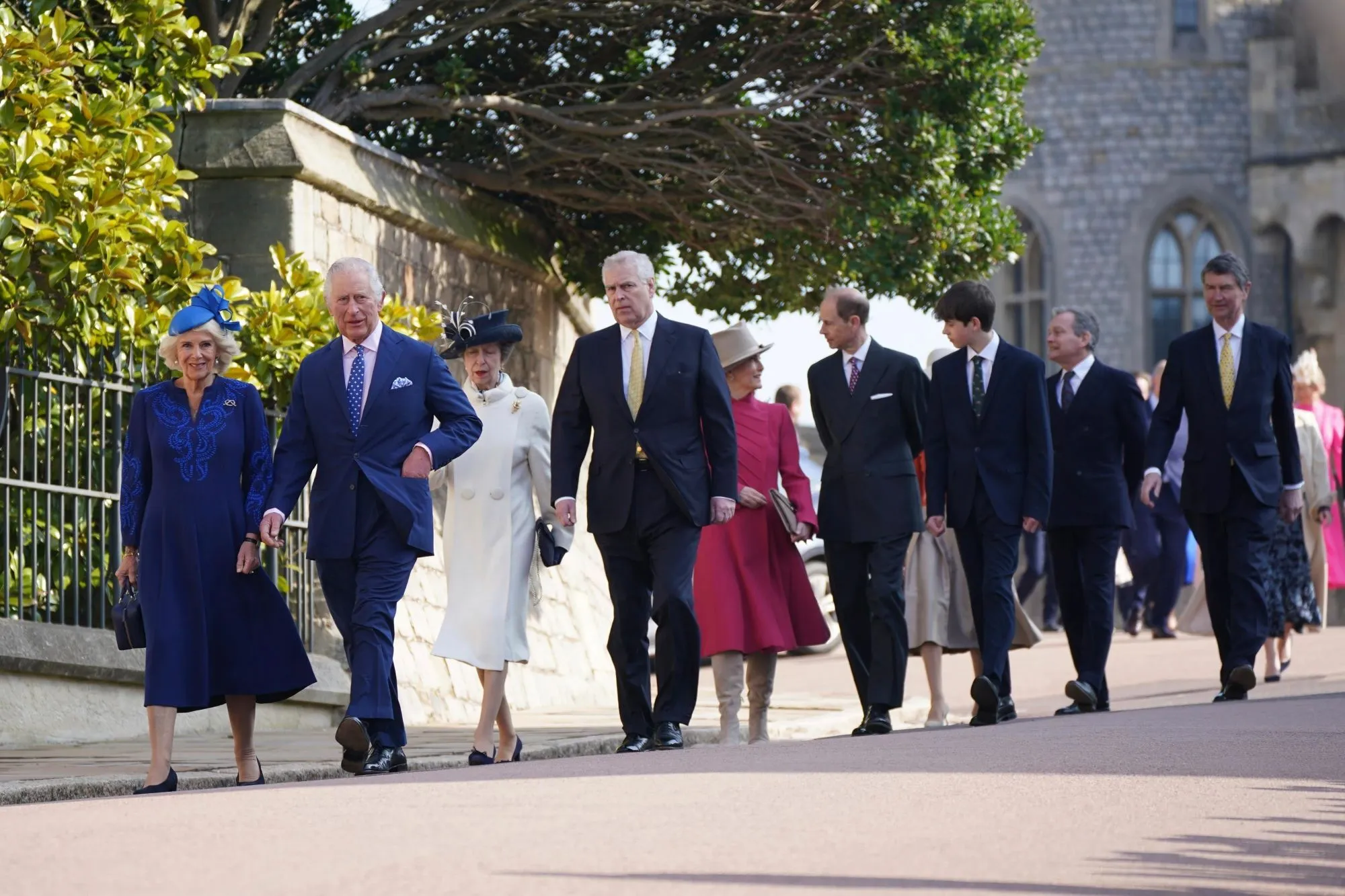 British Royal Family Attends Easter Service in Windsor