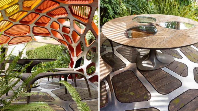 مزاد موناكو يعرض جناح زها حديد المعماري الفريد