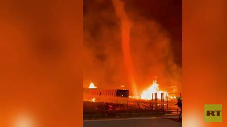 إعصار ناري نادر في كاستيلون الإسبانية