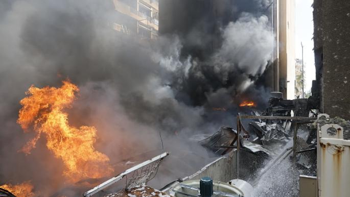 غارات إسرائيلية على كورنيش المزرعة في بيروت