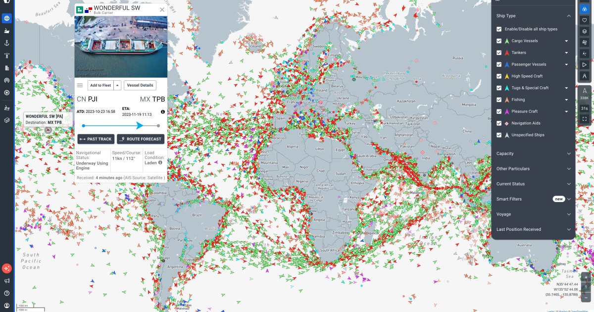 Augmentation de l'utilisation des applications de suivi des navires