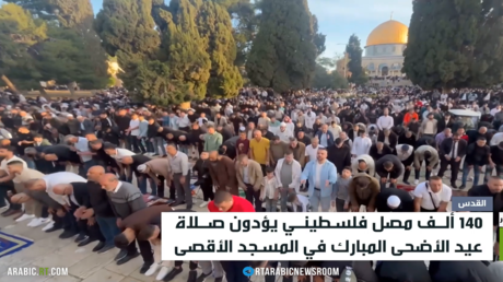 140 ألف مصل يؤدون صلاة عيد الأضحى في الأقصى
