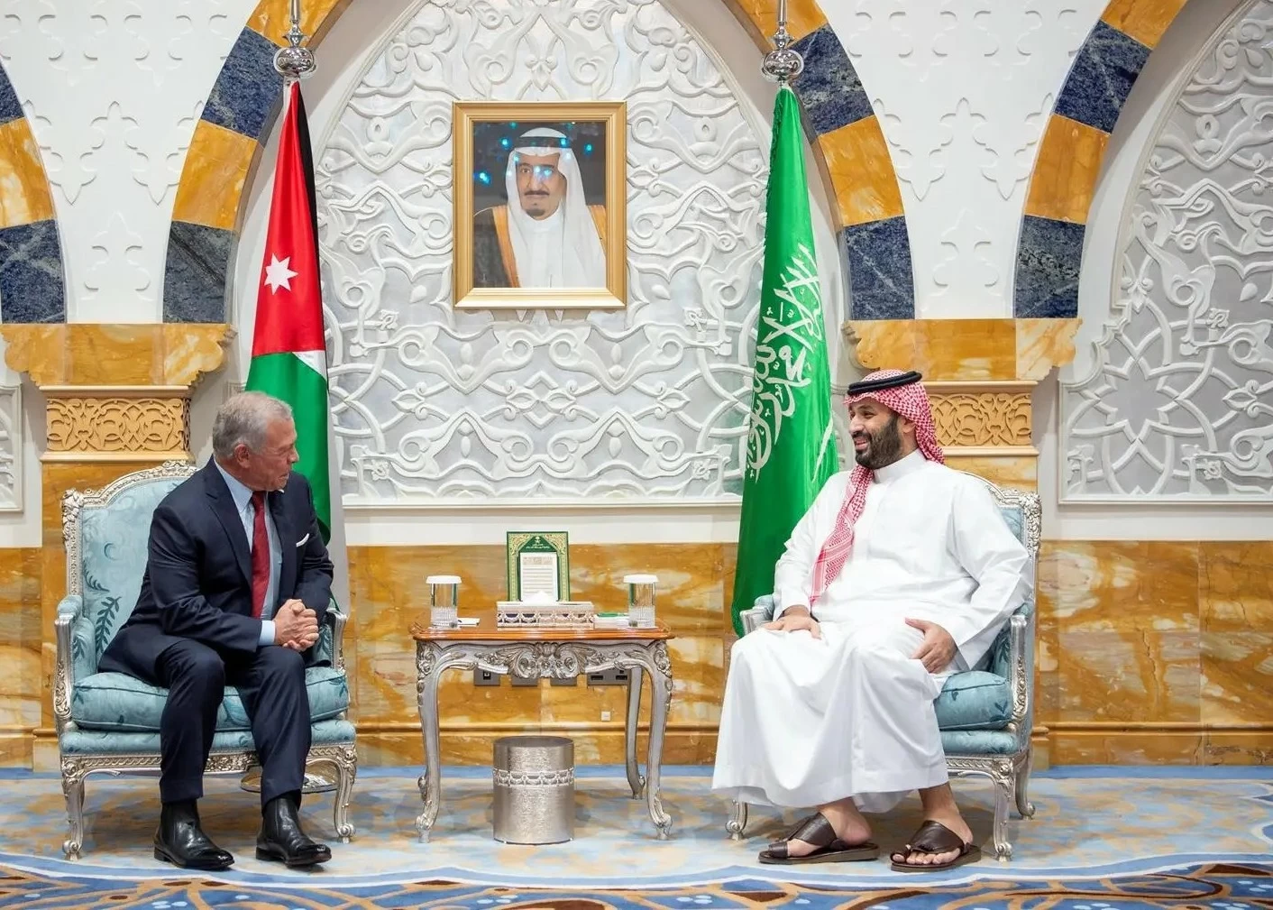 لقاء ولي العهد السعودي وملك الأردن في جدة