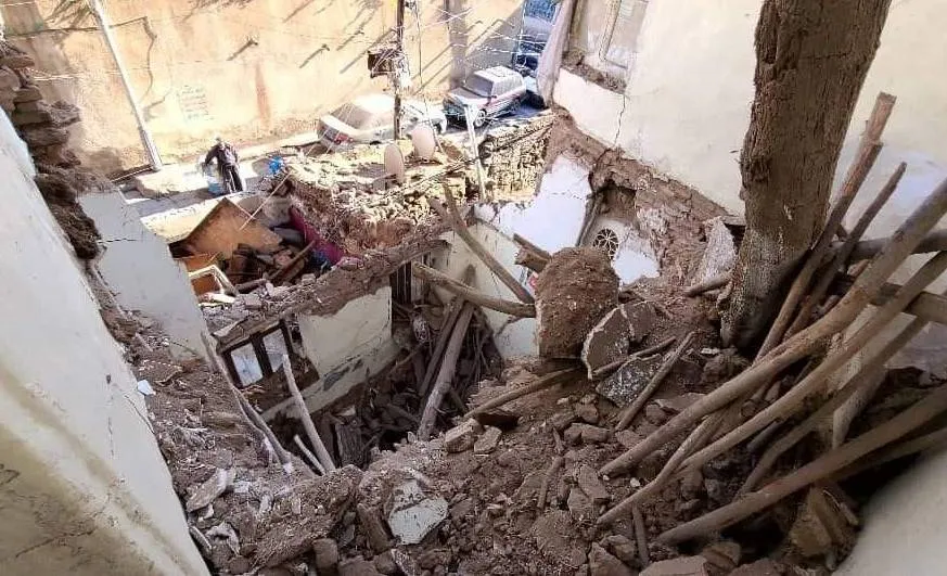 Schäden an historischen Häusern in Sanaa durch Regenfälle