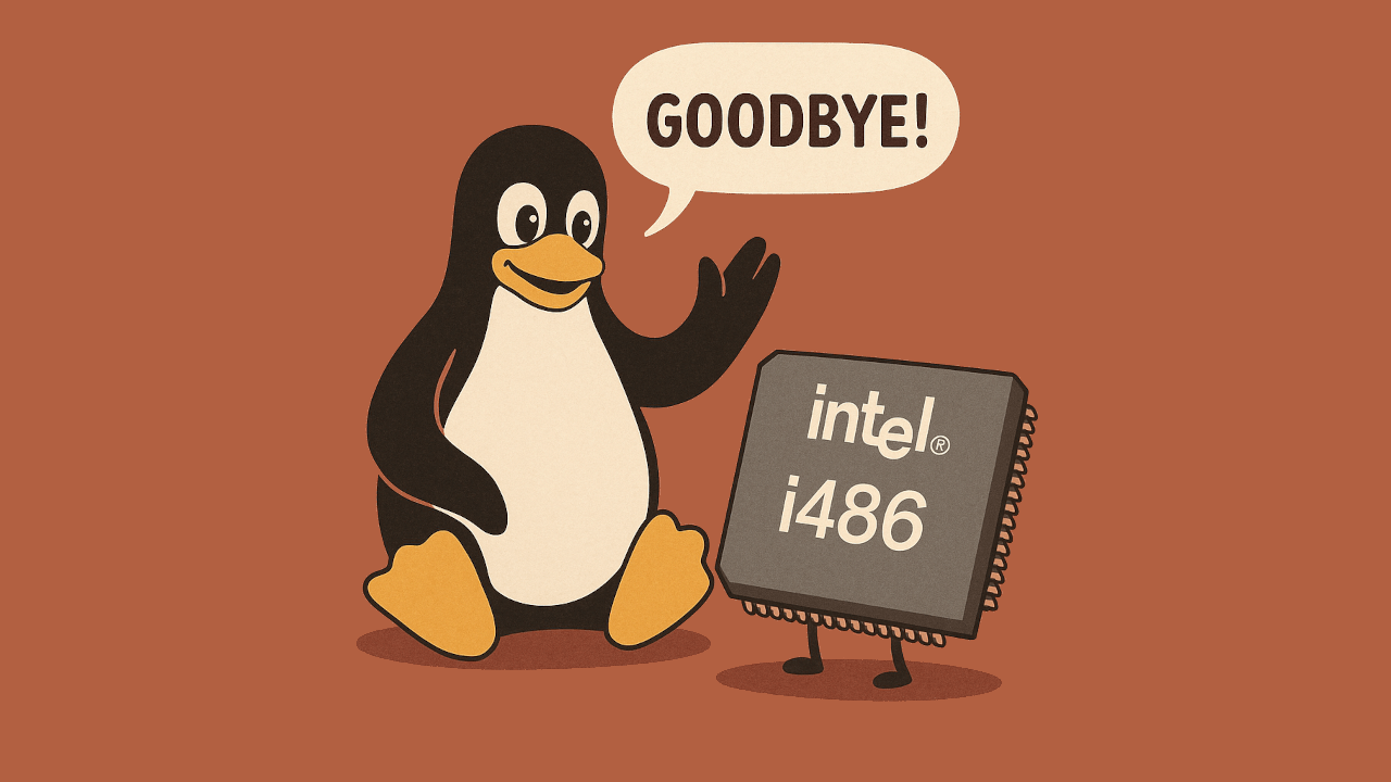 إزالة دعم معالج Intel 486 في لينكس