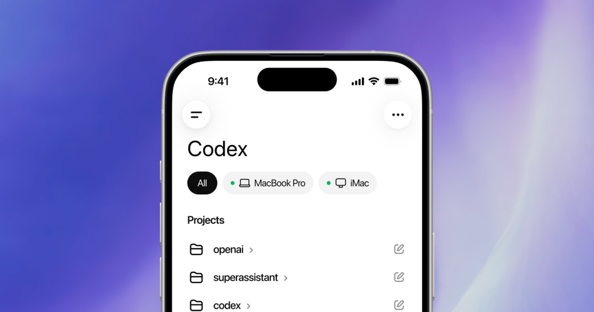 إطلاق Codex في تطبيق ChatGPT للهواتف المحمولة