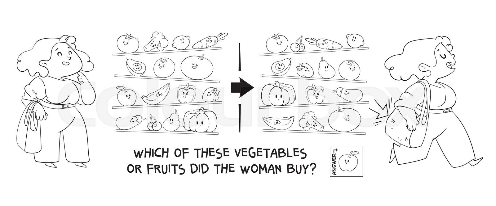 اكتشف الاختلافات في صورة الطفل والجني