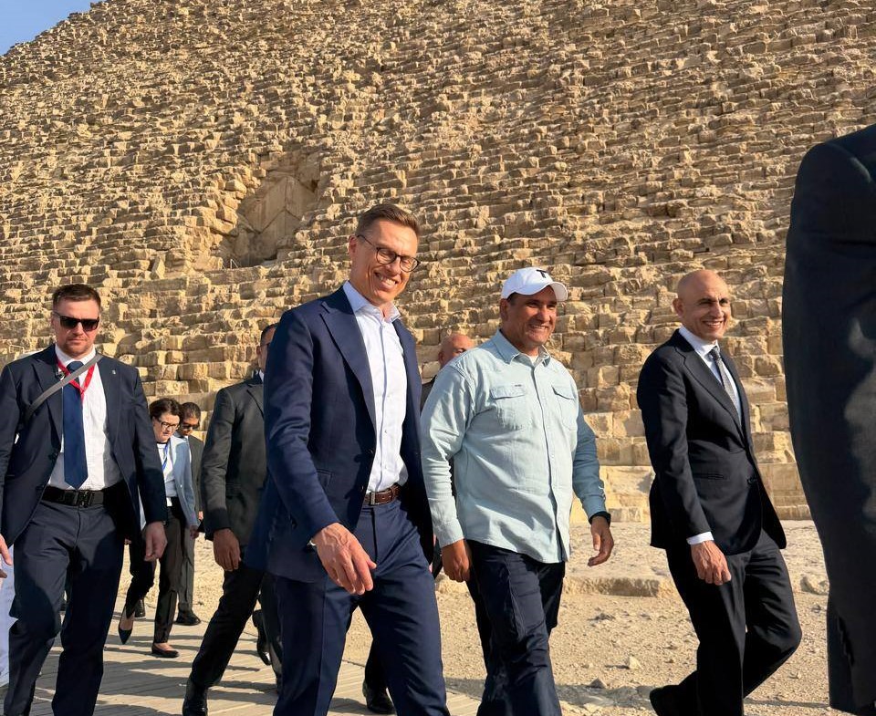 زيارة رئيس فنلندا للمتحف المصري الكبير وأهرامات الجيزة